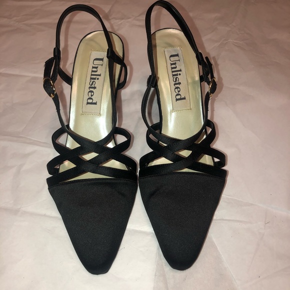 Unlisted leather criss cross heels vintage - Picture 2 of 6